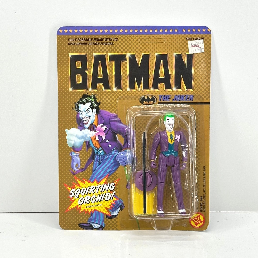 Vintage Joker Action Figure Orchid Toy Biz Batman 4406 1989 DC NEW Unpunched MOC